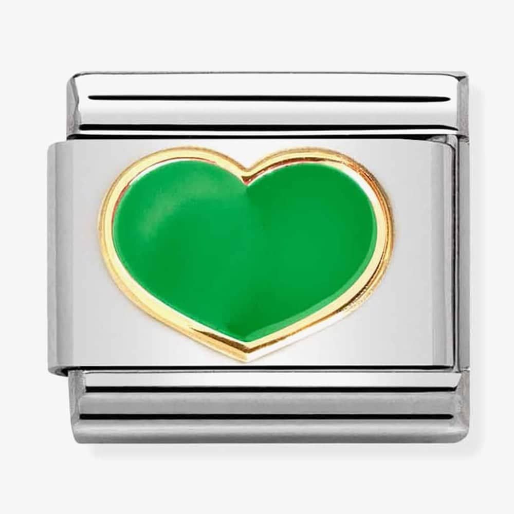 NOMINATION GREEN HEART CHARM