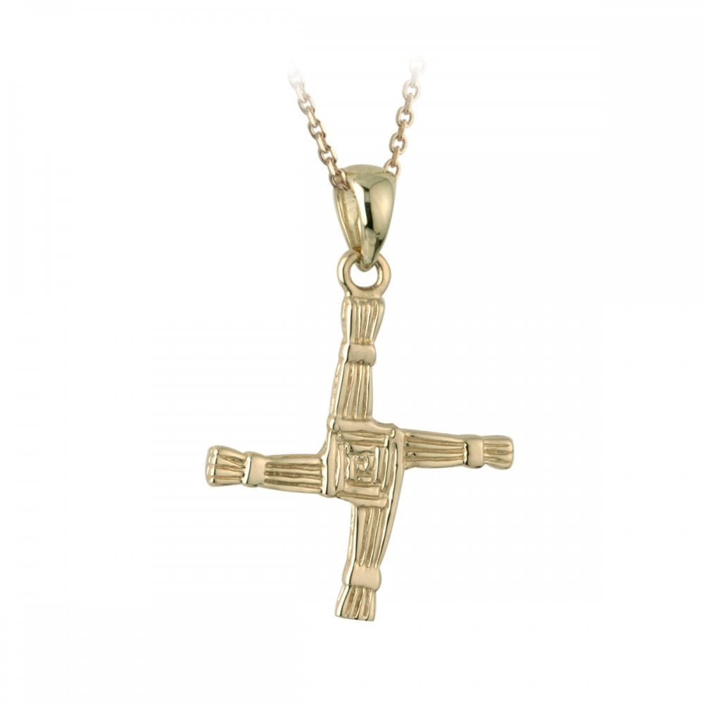 10K GOLD ST BRIGIDS CROSS NECKLACE