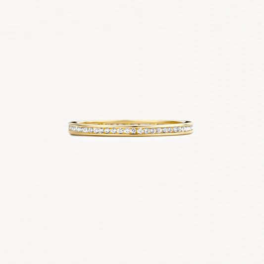 14ct Gold Channel Set Zirconia Eternity Ring