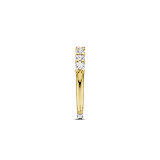 TISENTO GOLD 7 STONE CZ RING