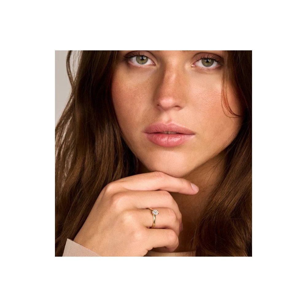 14CT YG LAB DIA 0.50CT OVAL SOLITAIRE RING