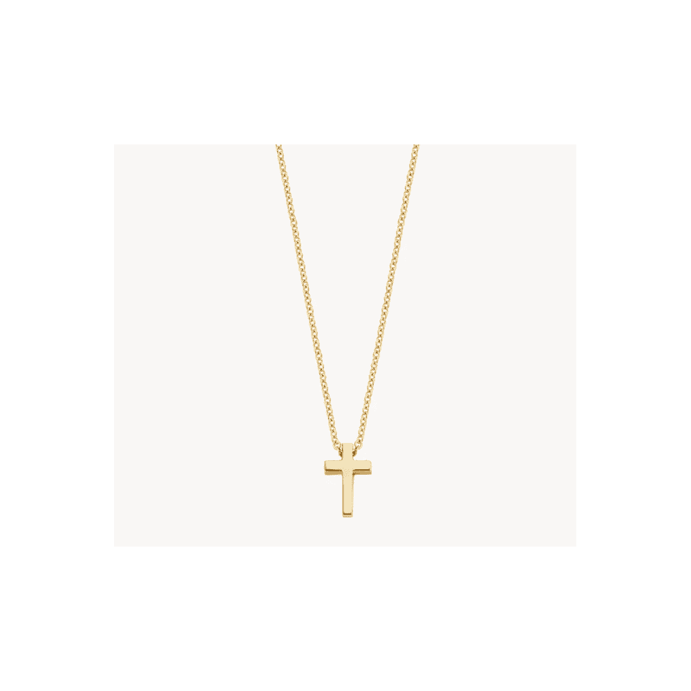 14CT YG MINI CROSS PENDANT