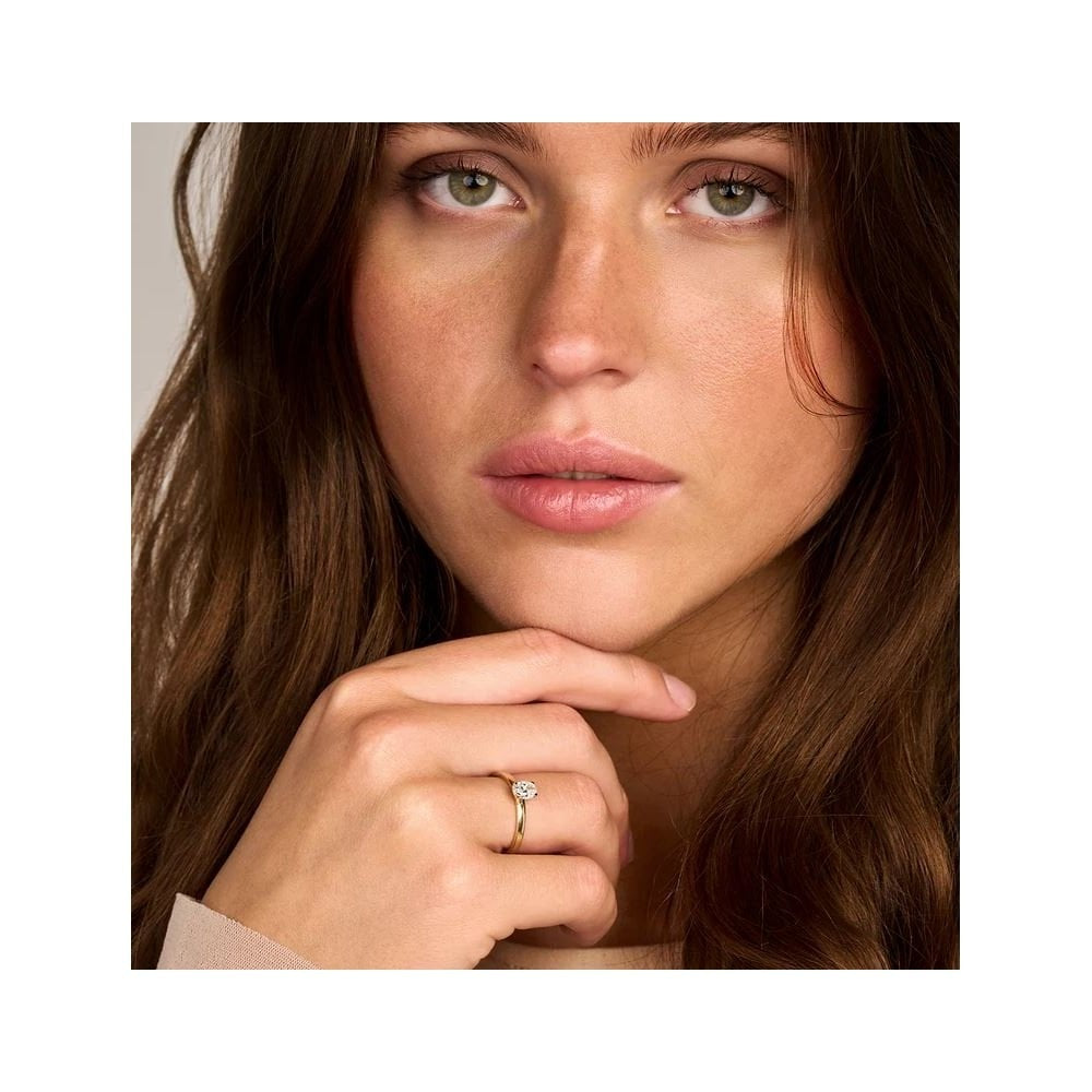 14ct Yellowgold Lab Diamond 0.50ct Oval Solitaire Ring