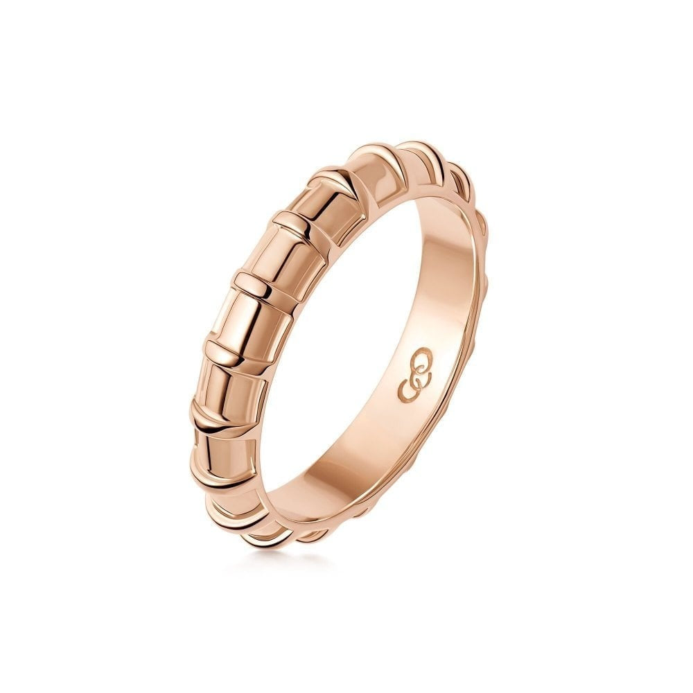 18CT ROSE GOLD VERMEIL BRUTALIST RING