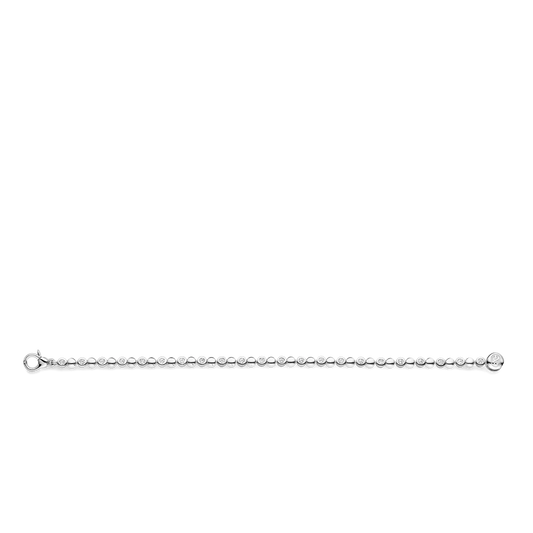 TISENTO SILVER ROUND CZ TENNIS BRACELET
