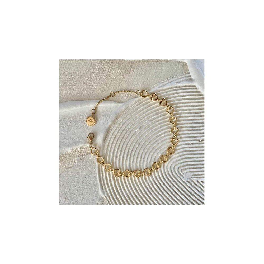 24 kae Bracelet with heart shaped chain