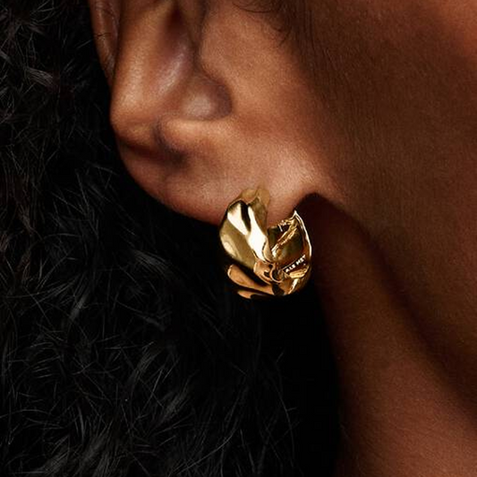 Rippled Hoop Earrings