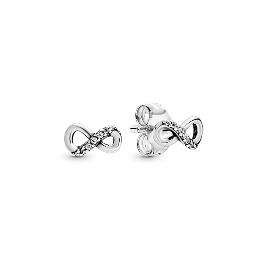 Sparkling Infinity Stud Earrings