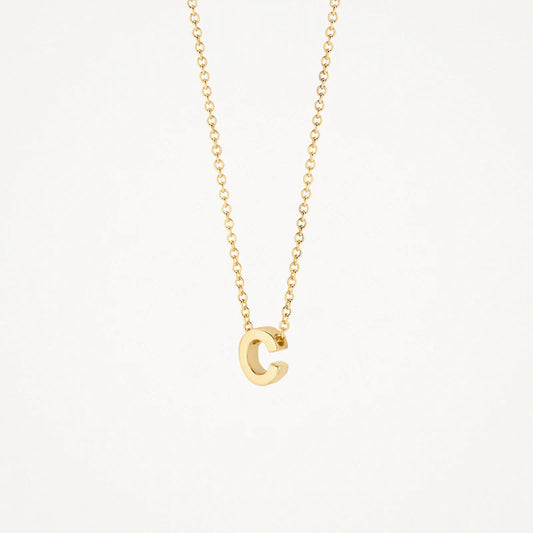 BLUSH 14CT MINI C INITIAL PENDANT