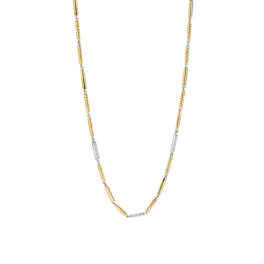 TISENTO CZ TWO-TONED ROPE NECKLACE