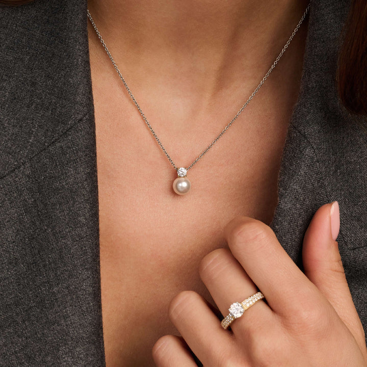 TISENTO PEARL & CZ PENDANT
