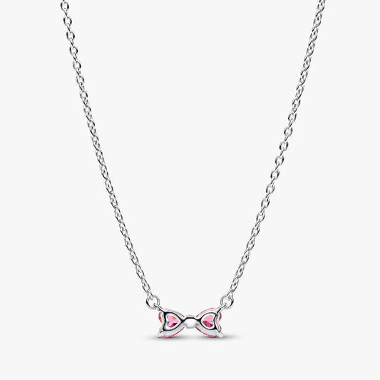 Pandora Pink Bow Pendant Necklace