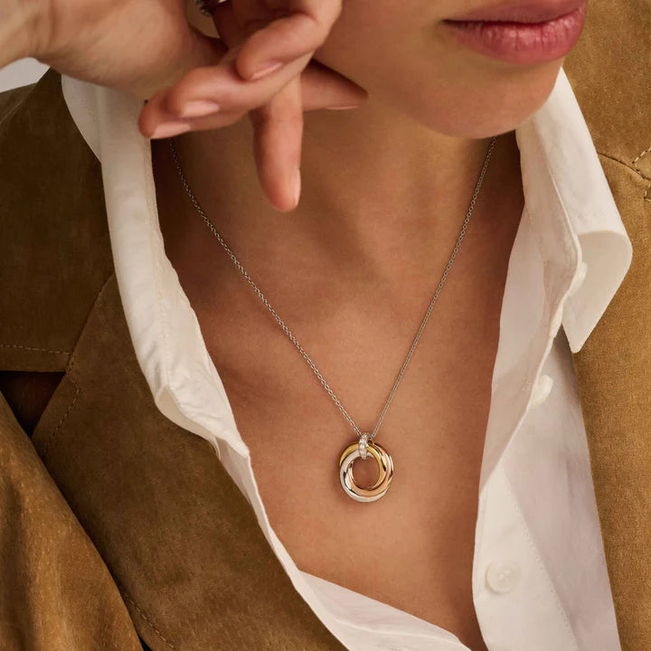 TISENTO TRI-COLOUR CIRCLE PENDANT