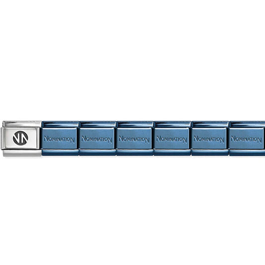 Composable Classic Blue Stainless Steel Base Nomination Bracelet