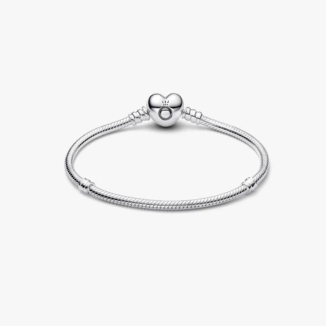 Pandora Moments Heart Clasp Snake Chain Bracelet