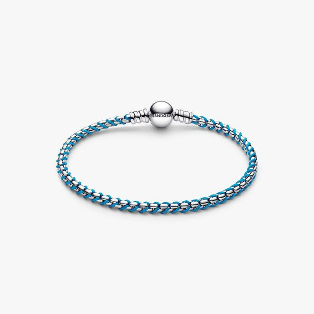 Blue Cord Snake Chain Bracelet
