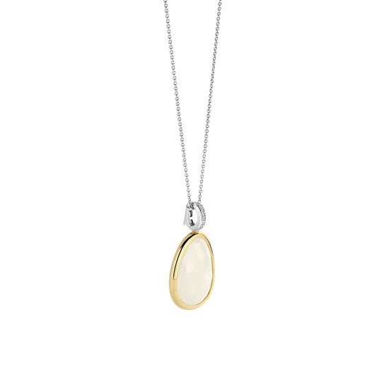 TISENTO MILKY WHITE PEBBLE PENDANT