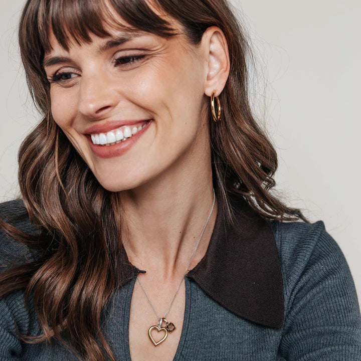 TISENTO GOLD OPEN HEART PENDANT