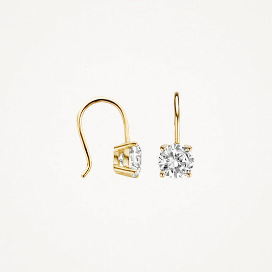 BLUSH 14CT YG CZ DROP EARRINGS