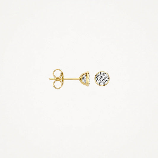 BLUSH 14CT YG CZ EARRINGS