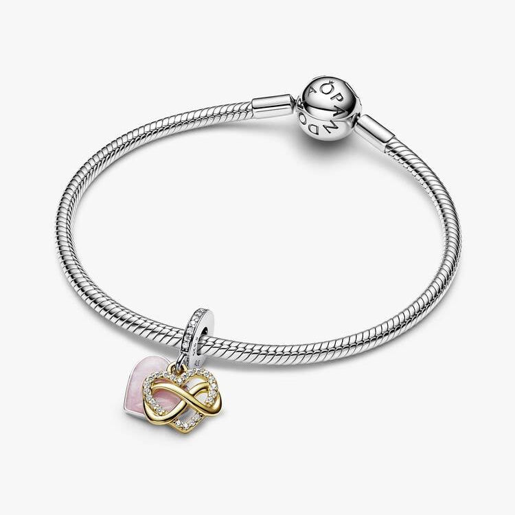 Sparkling Infinity Heart Dangle Pandora Charm