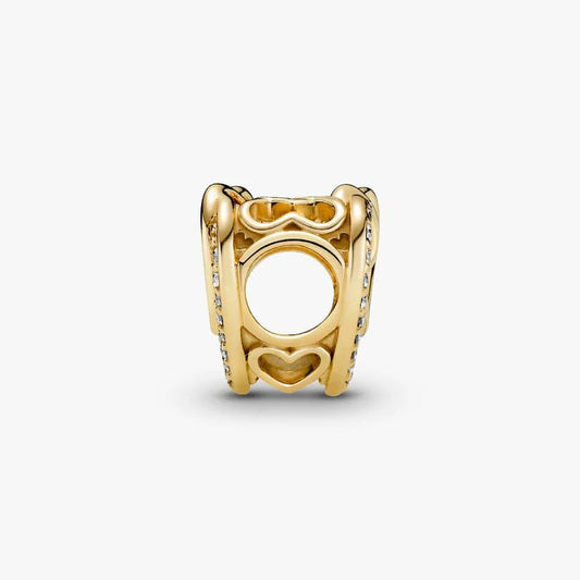 Sparkling Entwined Hearts Pandora Charm