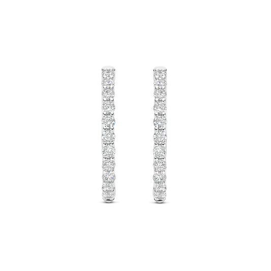 Tisento 21.5mm Large Cubic Zirconia Hoop Earrings