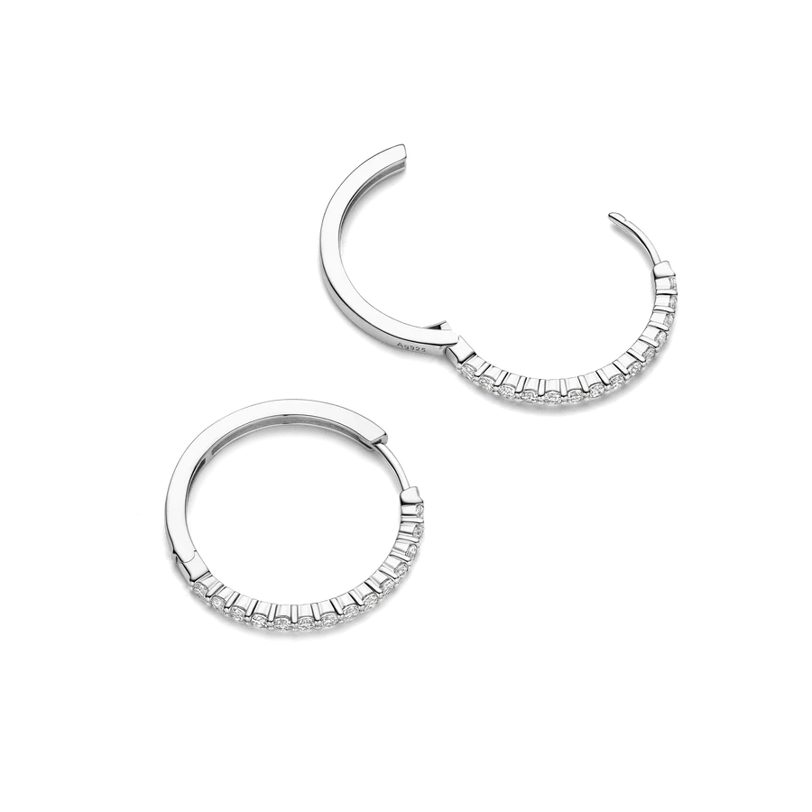 Tisento 25.5mm Tennis Oversized Hoop Earrings