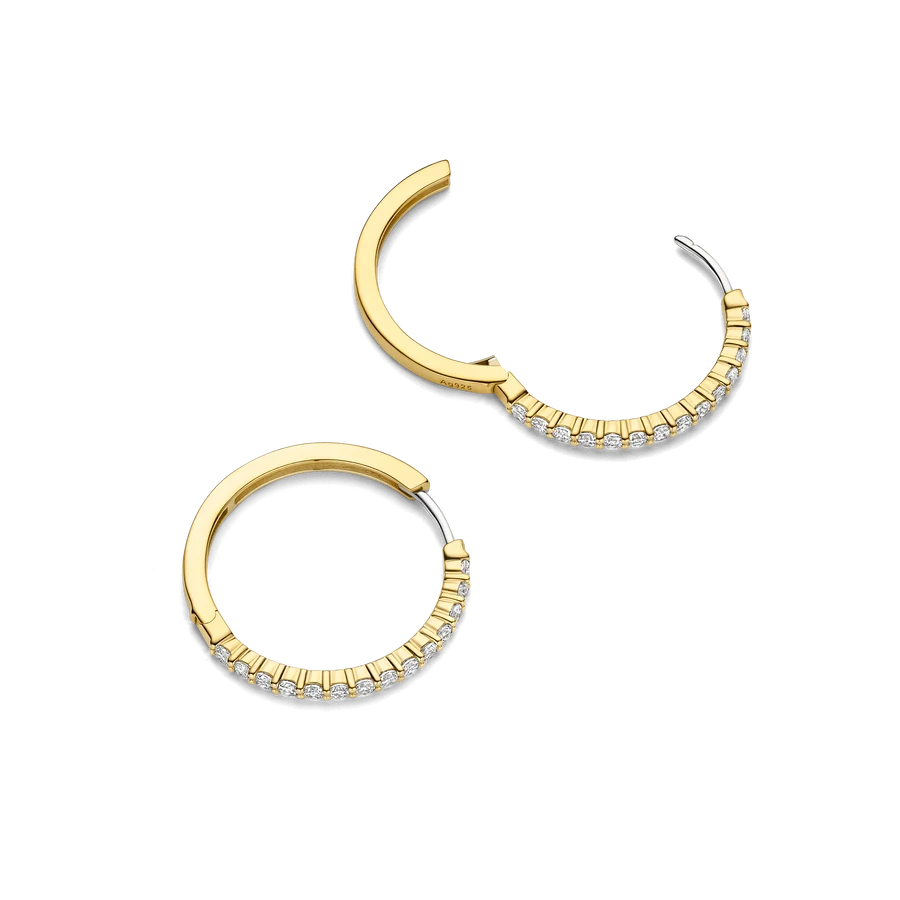 Tisento Gold 25.5mm Tennis Oversized Hoop Earrings