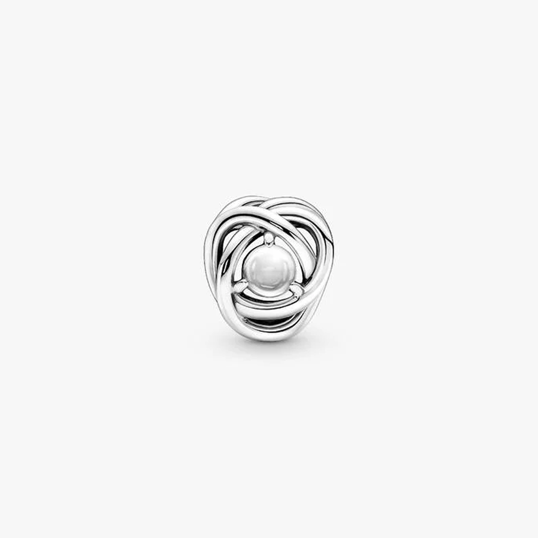 April Birthstone Eternity Circle Charm