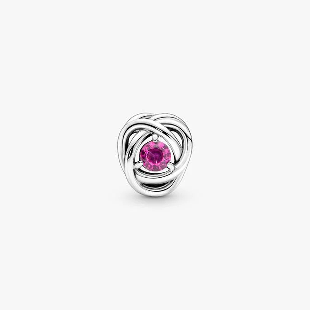 October Birthstone Eternity Circle Charm