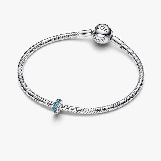 Ice Blue Stone Spacer Pandora Charm