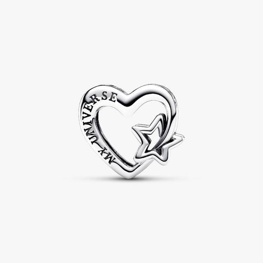 Openwork Family Heart & Star Pandora Charm