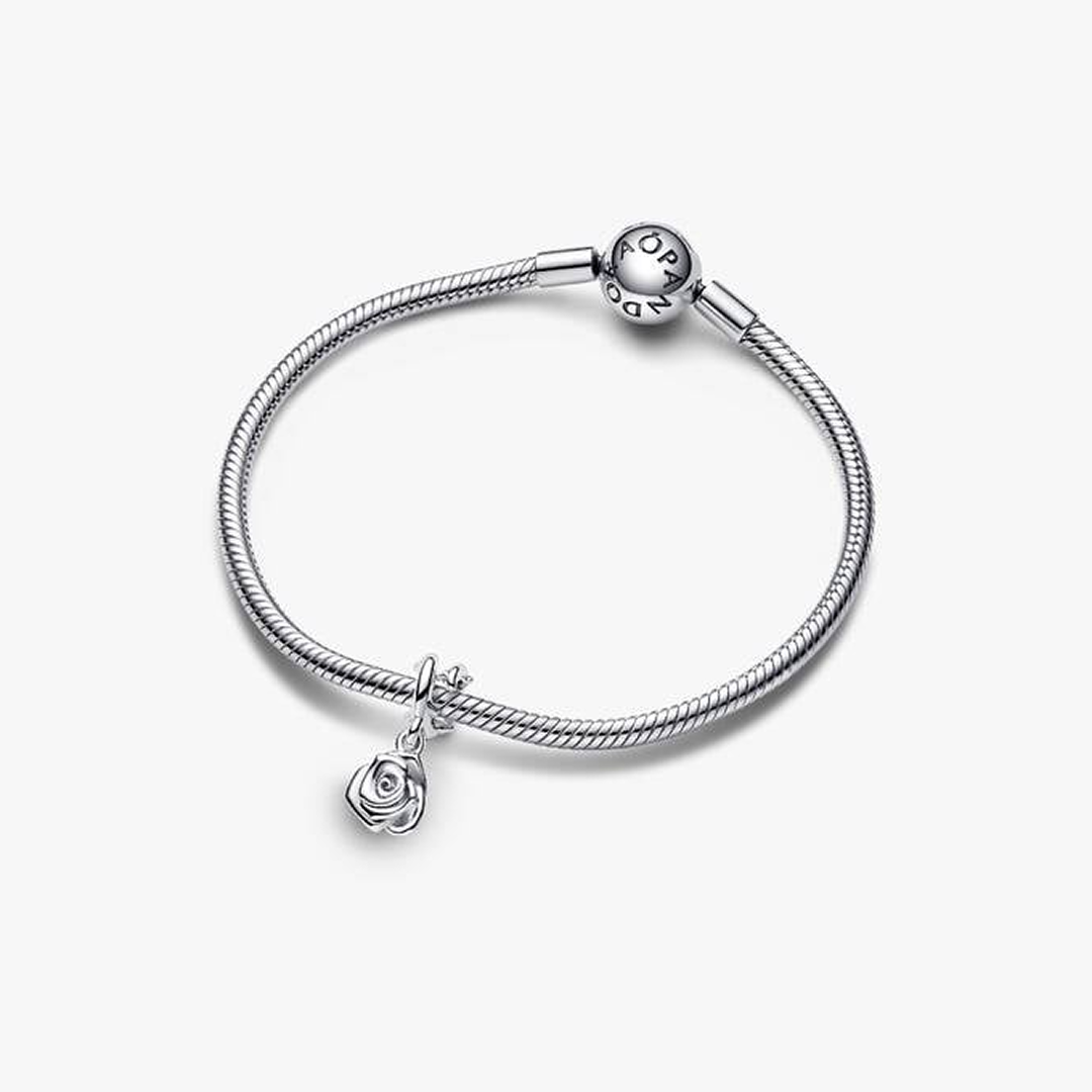 Rose in Bloom Dangle Charm