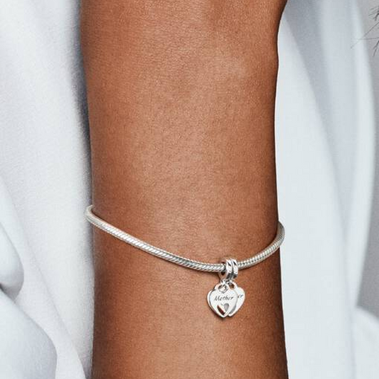 Double Heart Split Dangle Charm