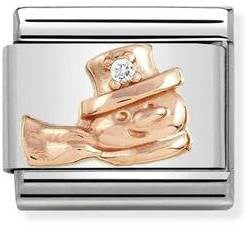 ROSEGOLD SNOWMAN NOMINATION CHARM