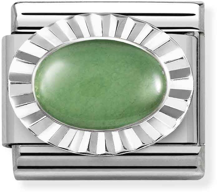 Nomination Silver Green Aventurine Charm