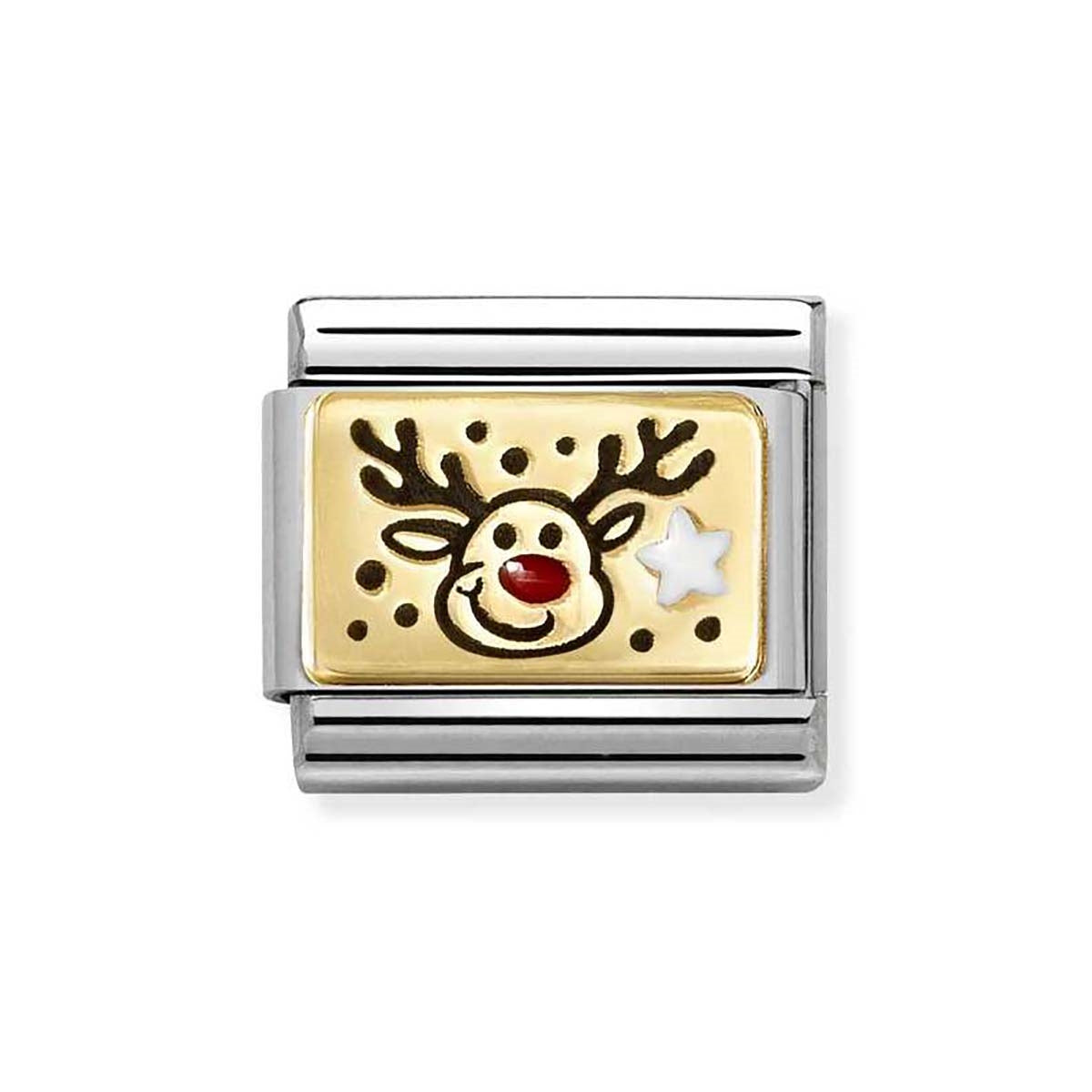 REINDEER WITH RED NOSE NOMINATION CHARM