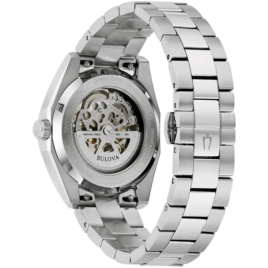 Bulova Surveyor Automatic Brown Dial Gents Stainless Steel Watch