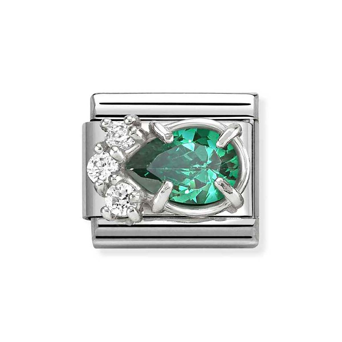 CZ Green Drop Nomination Charm