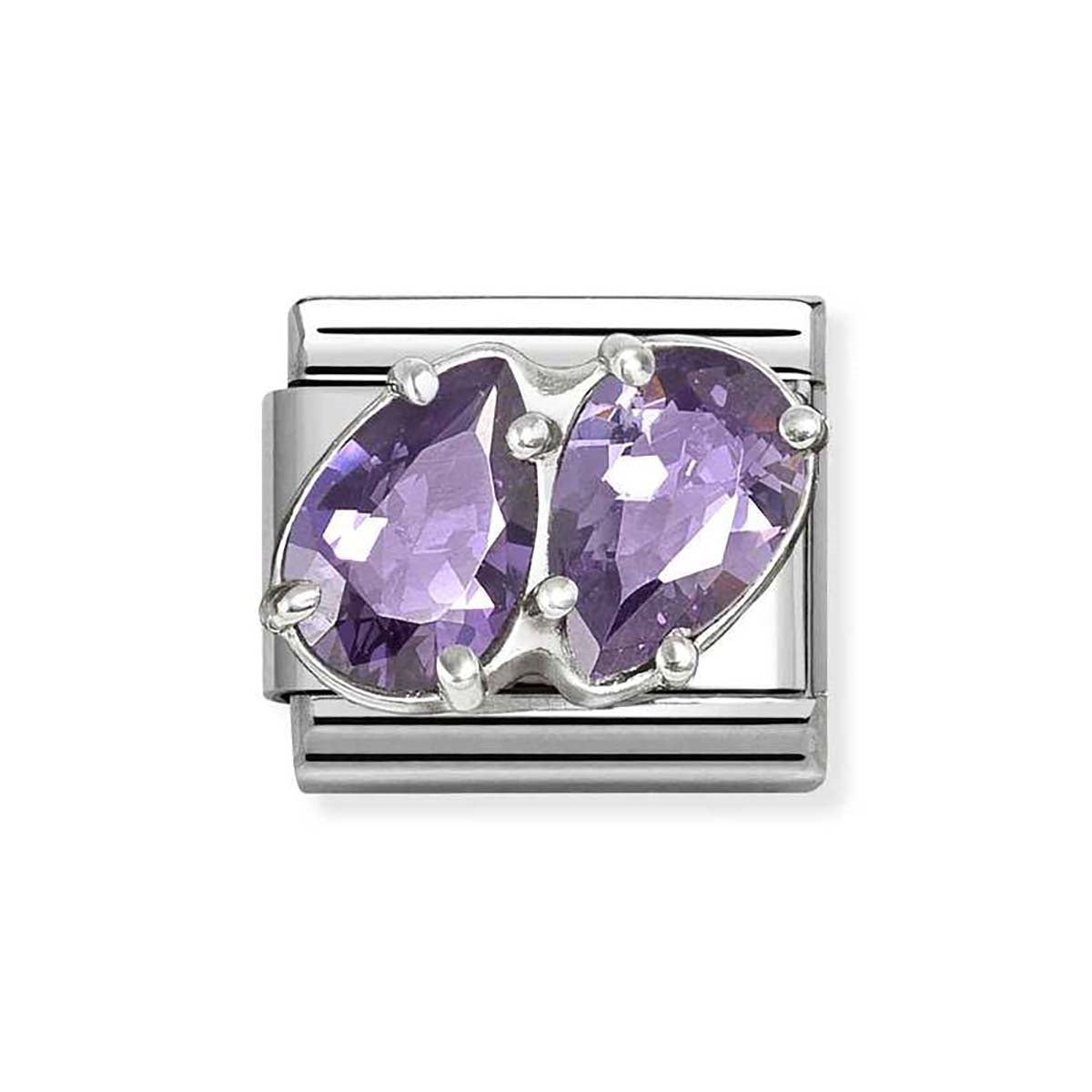 PURPLE DOUBLE DROPS NOMINATION CHARM