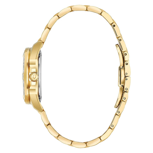 Bulova Marine Star Series "C" Diamond Ladies Gold Stainless Steel Watch