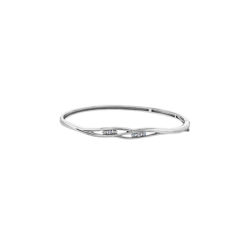 9CT DIAMOND BANGLE