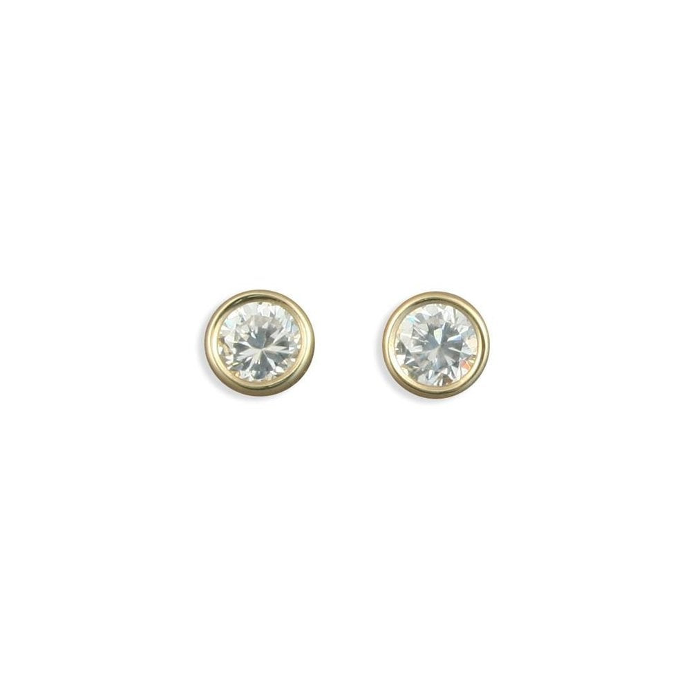 9CT GOLD CUBIC ZIRCONIA STUD EARRINGS