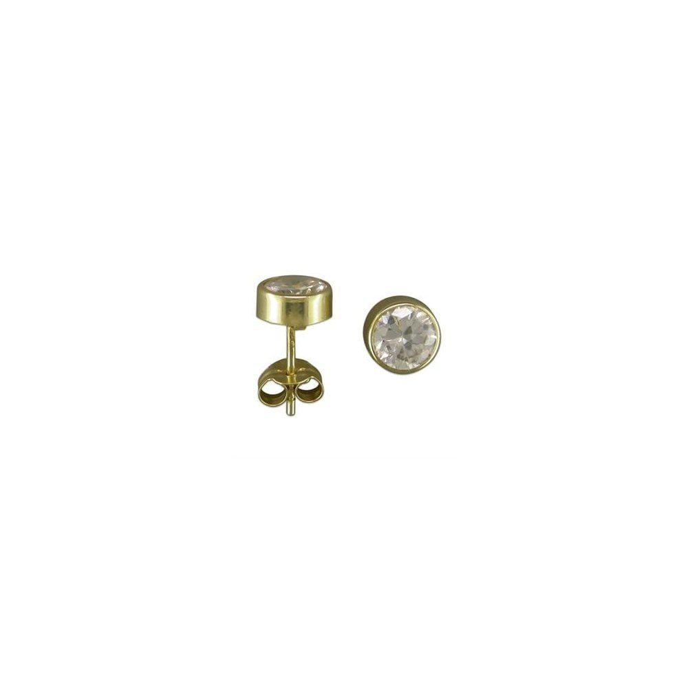 9CT GOLD CUBIC ZIRCONIA STUD EARRINGS