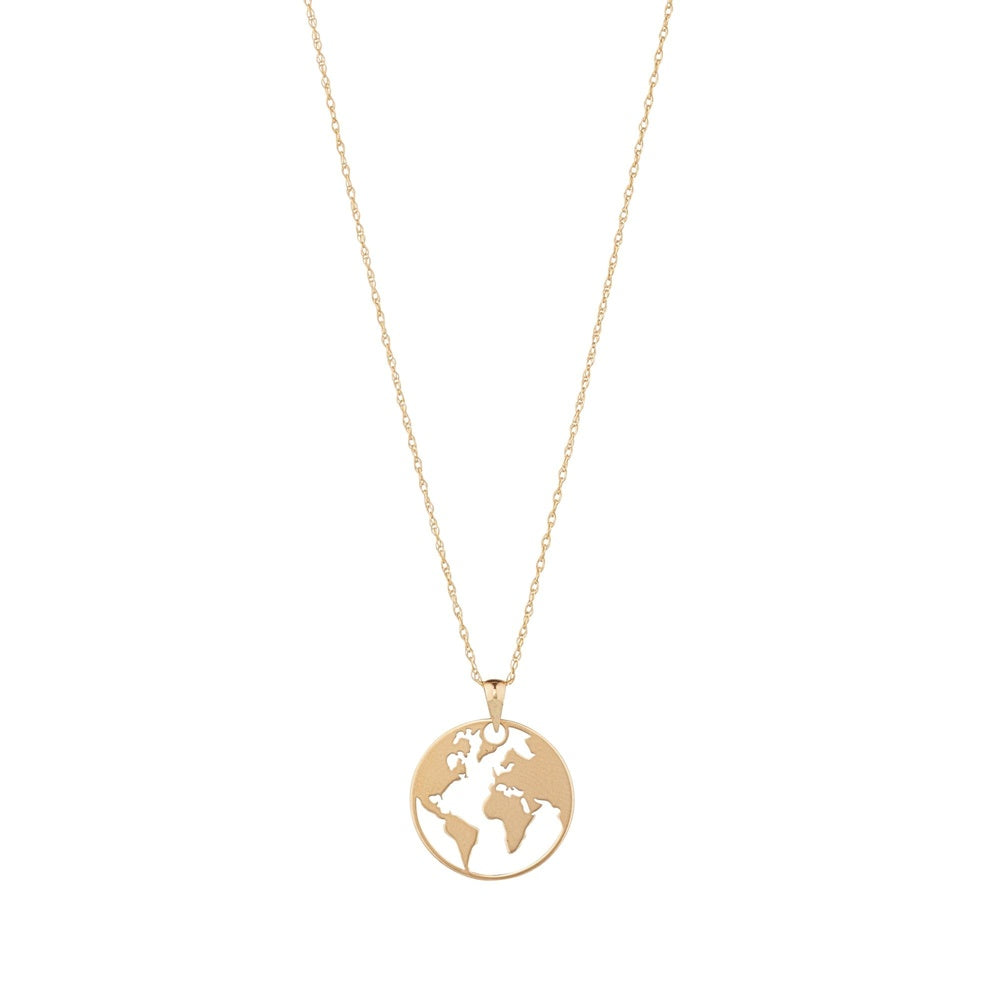 9CT GOLD OPEN GLOBE CIRCLE PENDANT WITH 18" 9CT ROSE GOLD CHAIN