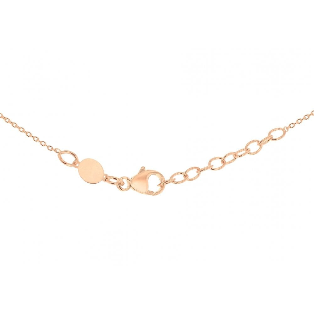 9CT ROSE GOLD 15MM DISC PENDANT ADJUSTABLE NECKLACE 41CM 43CM/17"