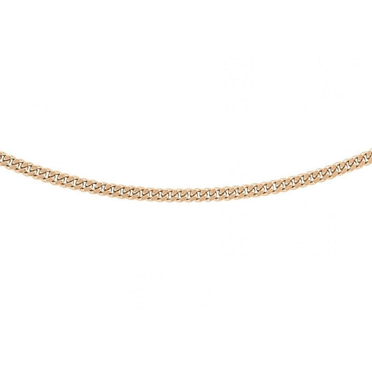 9CT ROSE GOLD 30 DIAMOND CUT CURB CHAIN