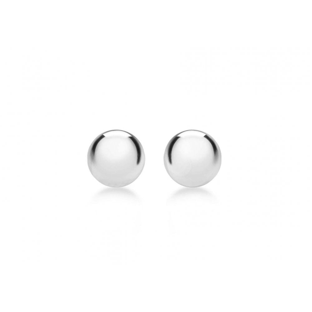 9CT WHITE GOLD 8MM BALL STUD EARRINGS