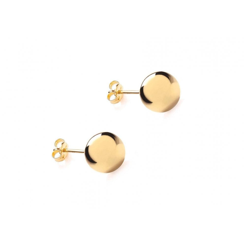 9CT YELLOW GOLD 10MM BALL STUD EARRINGS